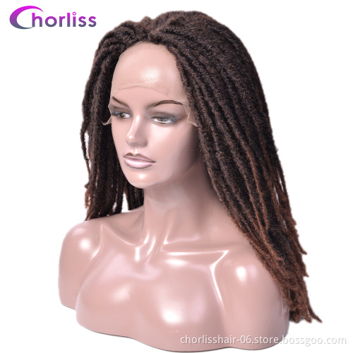Private Label Cheap Ombre Afro Dreadlocks Wigs For Black Women Curly Braids Heat Resistance Faux Locs Synthetic Hair Wigs